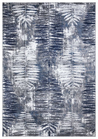 Paris Leaf Rug V3 - Navy
