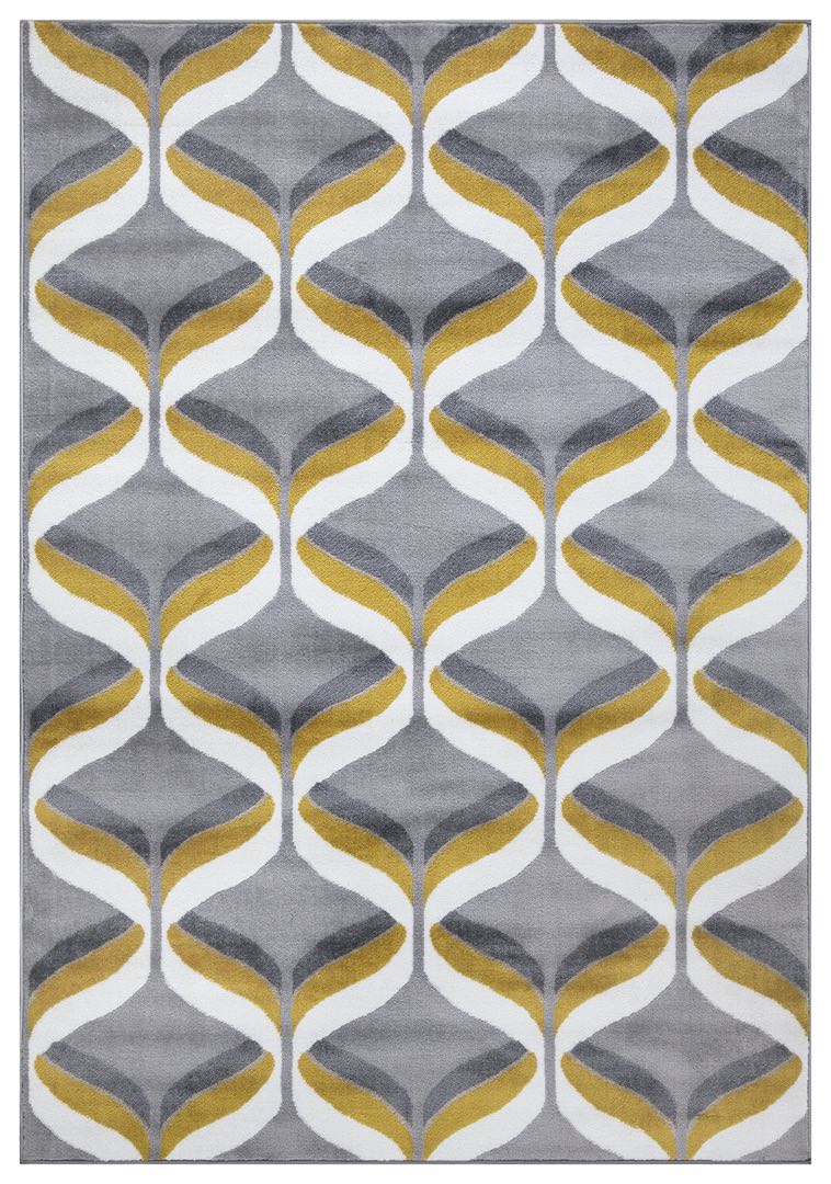 Paris Trellis Design Mustard Rug