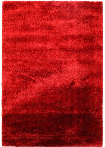 Puffy Shimmer Red Shaggy Rug, view 2 of 8