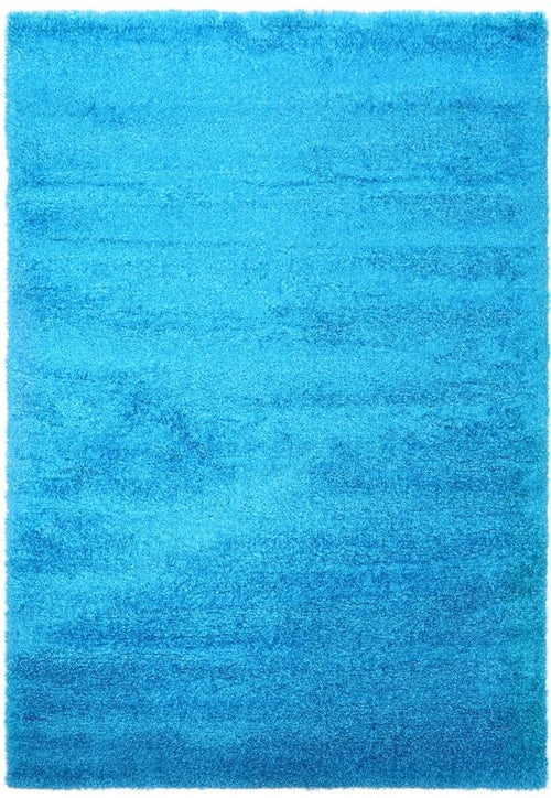 Puffy Shimmer Turquoise Shaggy Rug