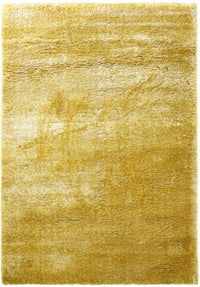 Puffy Shimmer Yellow Shaggy Rug