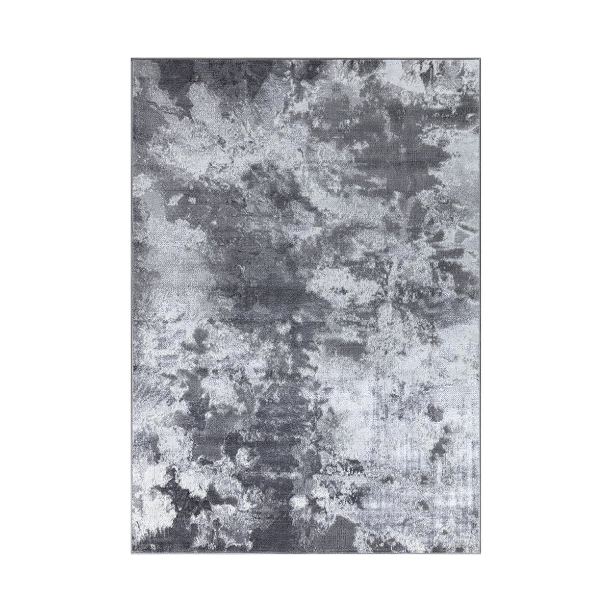Ritz Abstract Modern Rug Silver & Grey (V2)