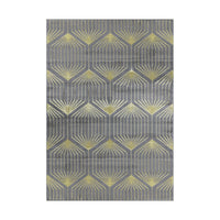Ritz Geometric Contemporary Rug Gold & Grey (V1)