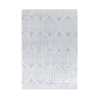 Ritz Geometric Contemporary Rug Silver & Cream (V1)
