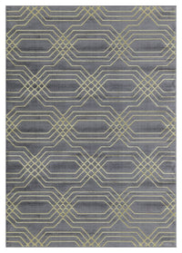 Ritz Geometric Modern Rug Gold & Grey (V2)