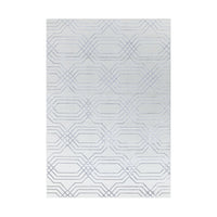 Ritz Geometric Modern Rug Silver & Cream (V1)