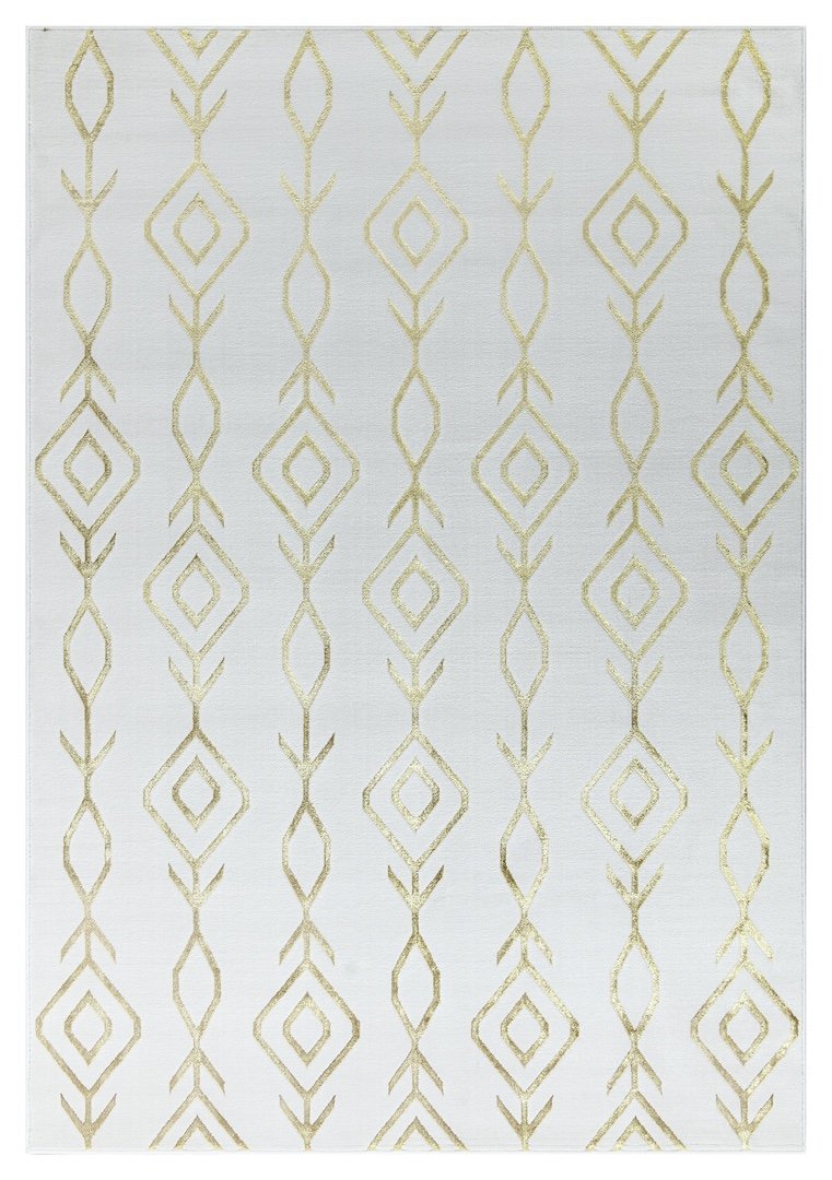 Ritz Moroccan Contemporary Rug Gold & Cream