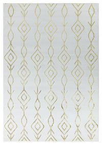 Ritz Moroccan Contemporary Rug Gold & Cream