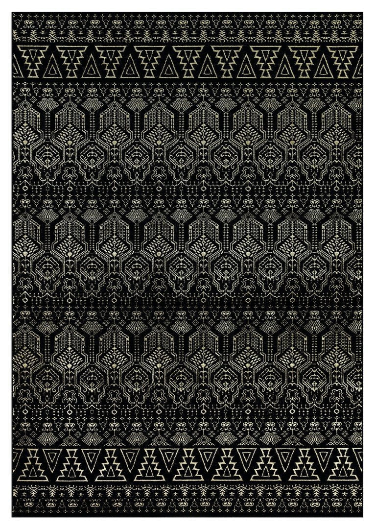 Ritz Moroccan Style Rug Gold & Black