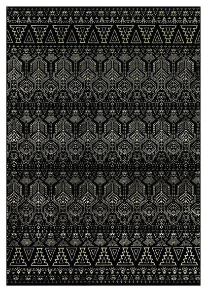 Ritz Moroccan Style Rug Gold & Black, view 2 of 10