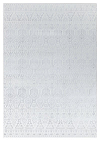 Ritz Moroccan Style Rug Silver & Cream
