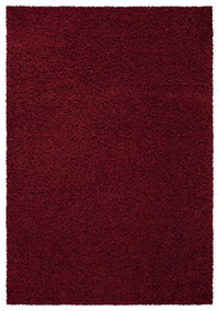 Shaggy Plain Red Rug