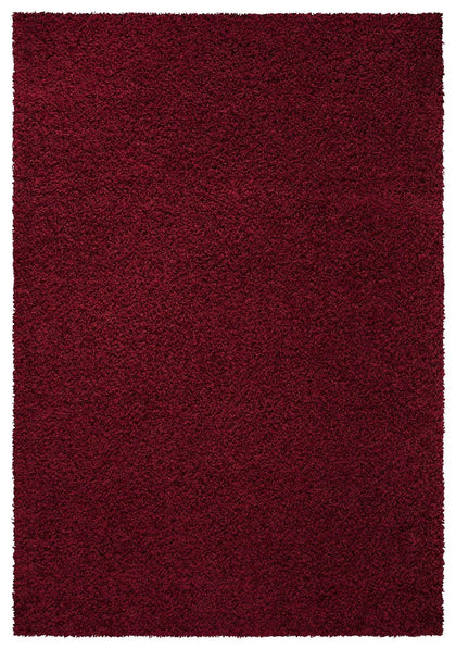 Shaggy Plain Red Rug, view 2 of 8