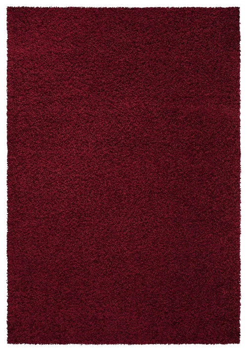 Shaggy Plain Red Rug