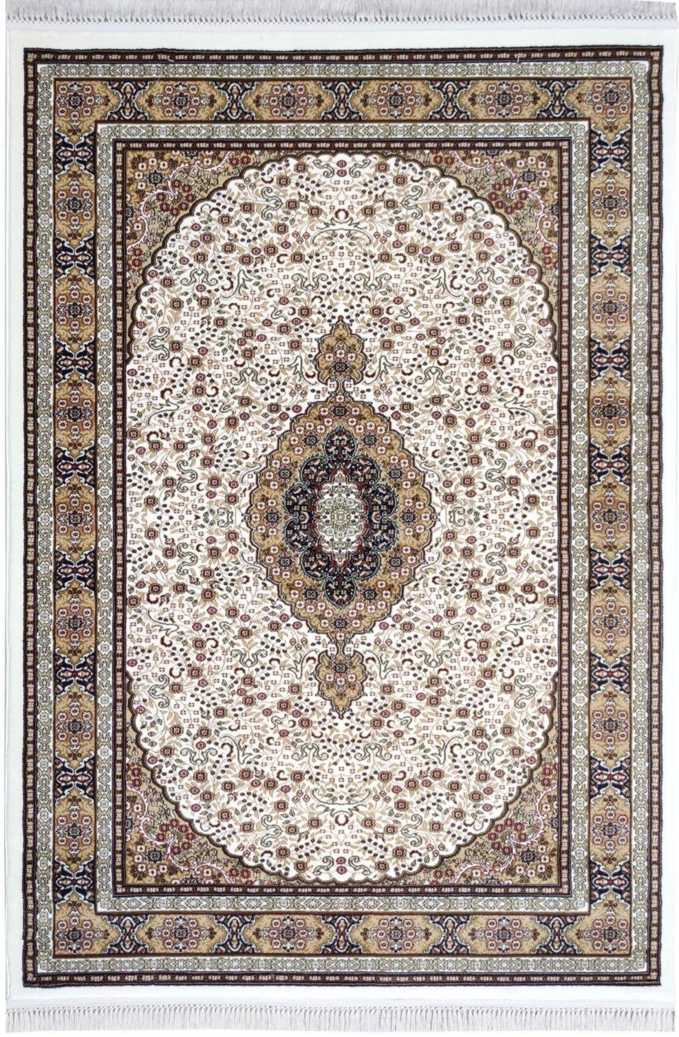 Sicily Traditional Medallion Rug (V1) - Cream