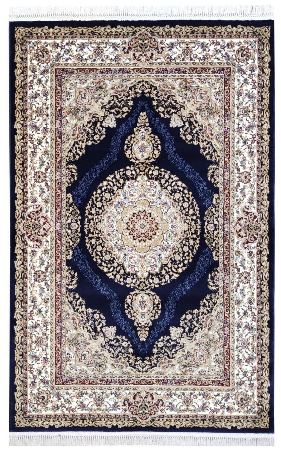 Sicily Traditional Medallion Rug (V11) - Navy