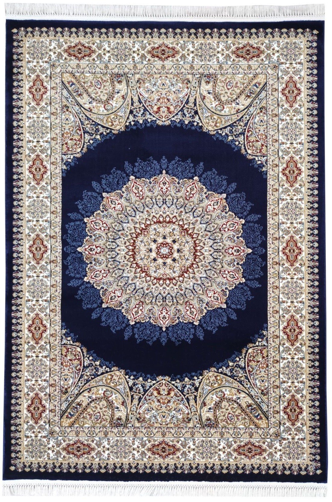 Sicily Traditional Medallion Rug (V14) - Navy