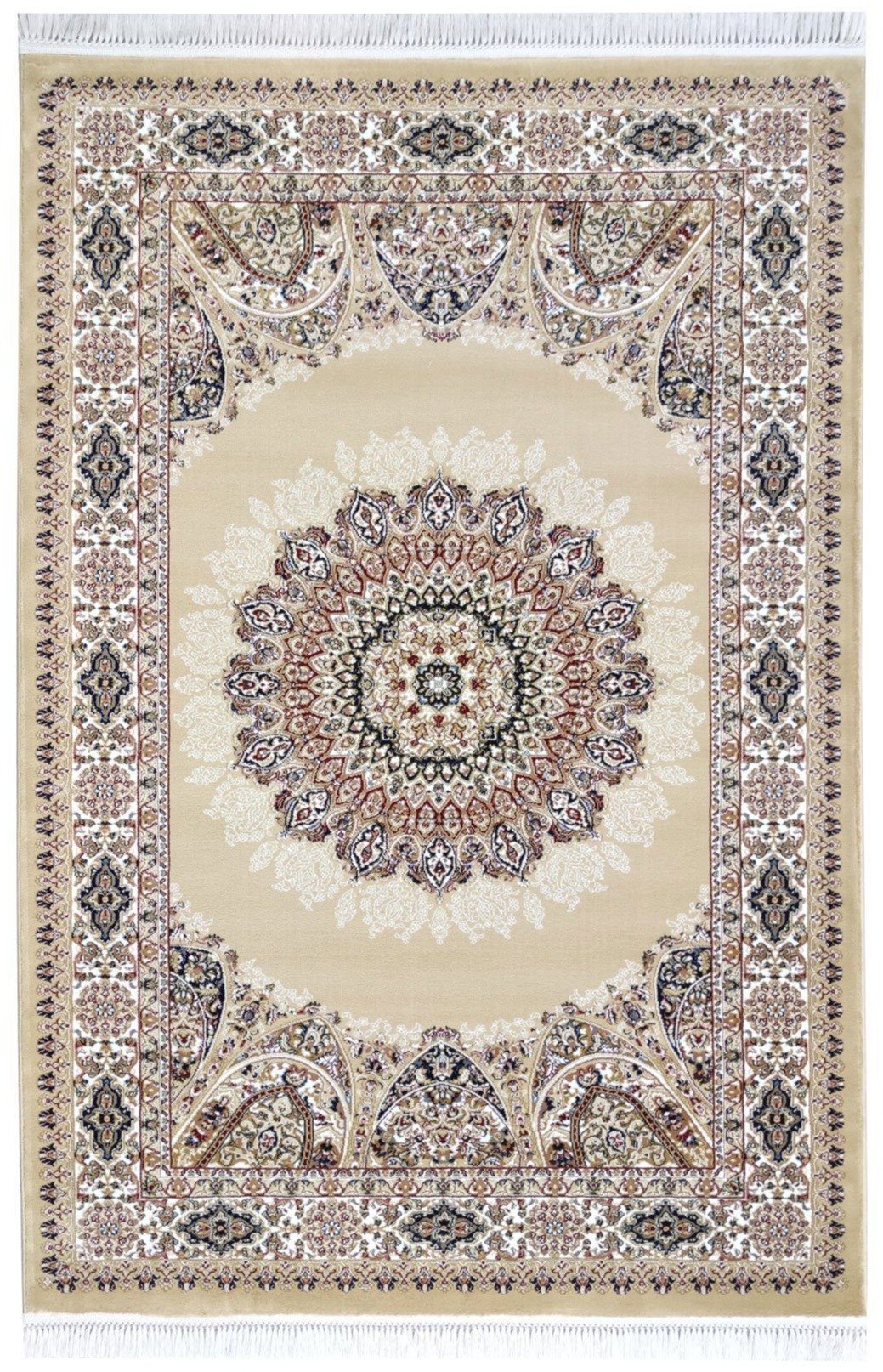 Sicily Traditional Medallion Rug (V4) - Beige