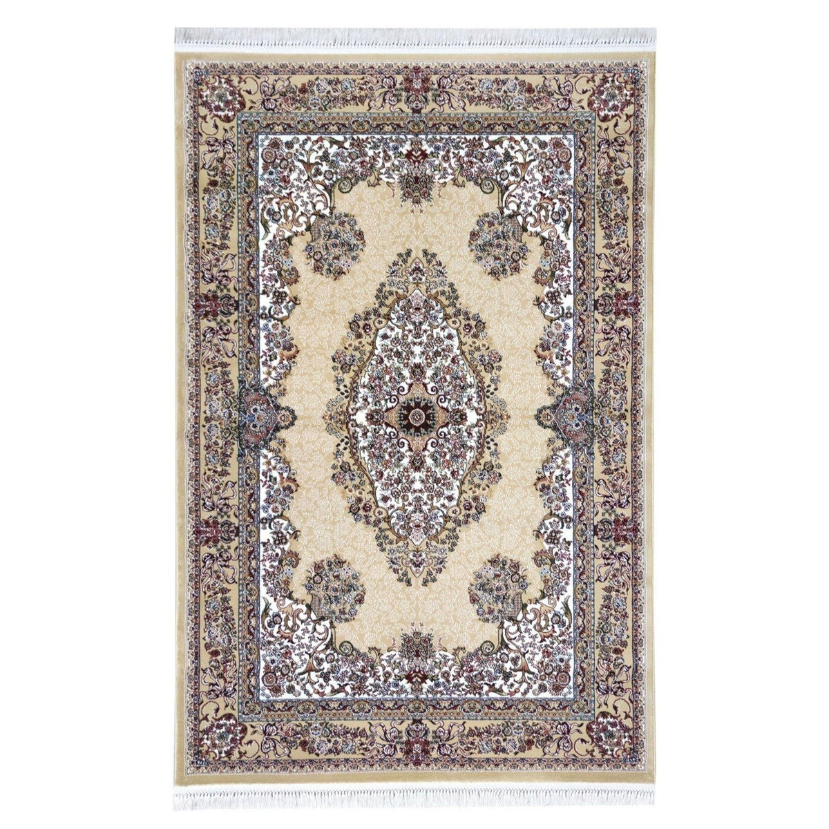 Sicily Traditional Medallion Rug (V5) - Beige