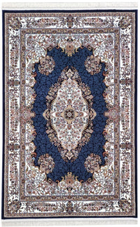 Sicily Traditional Medallion Rug (V7) - Navy