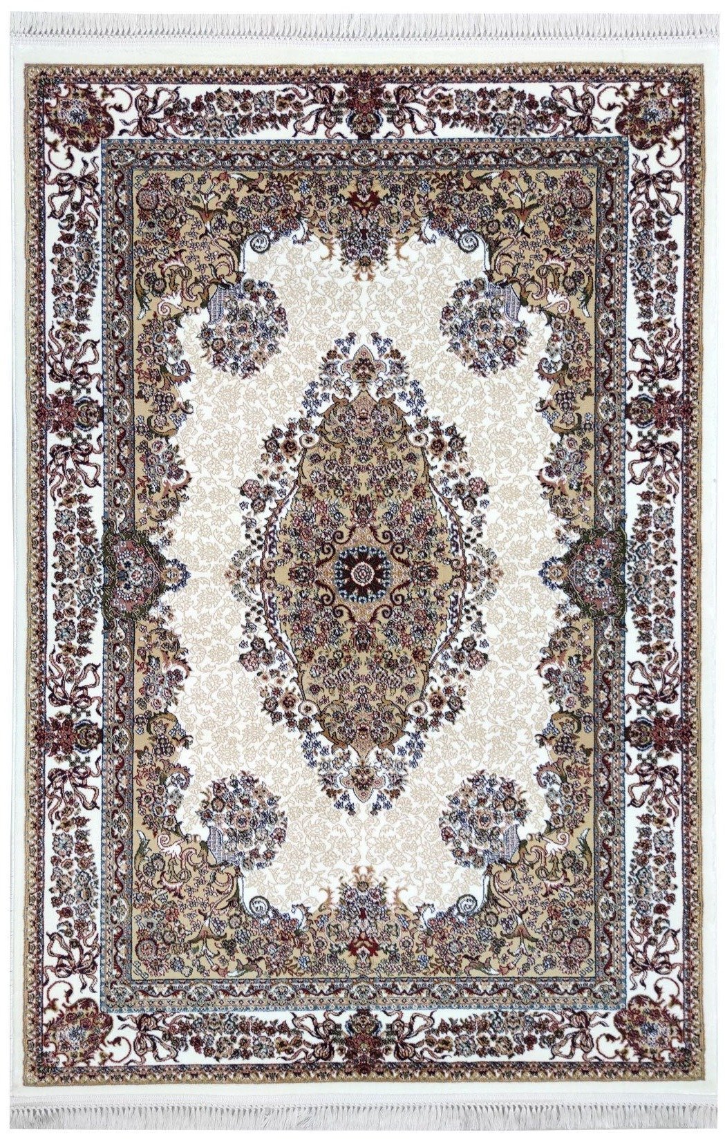 Sicily Traditional Medallion Rug (V8) - Cream