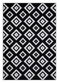 Trendy Diamond Trellis Rug V2 - Black