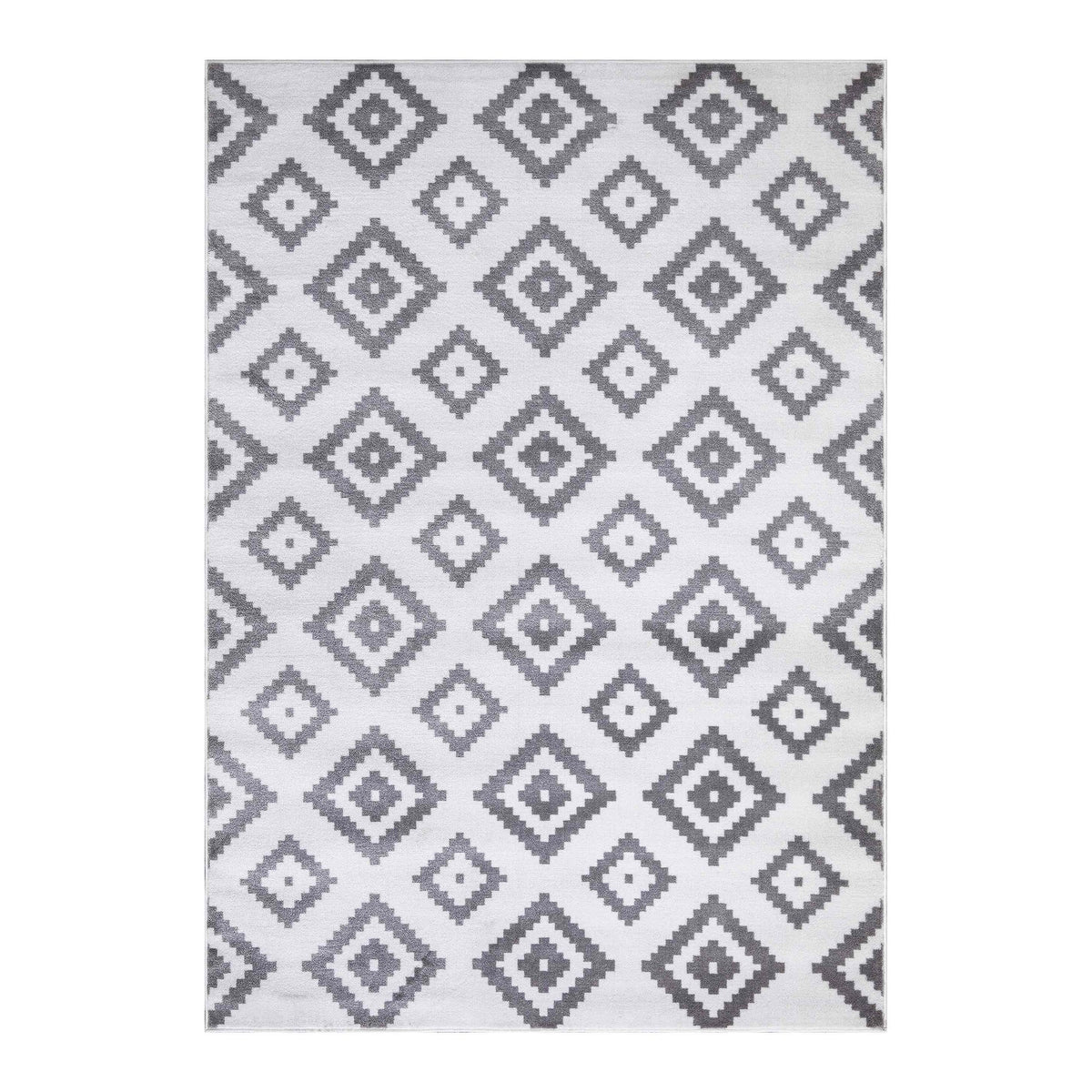 Trendy Diamond Trellis Rug V3 - White