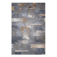 Velar Geometric Design Rug - Grey