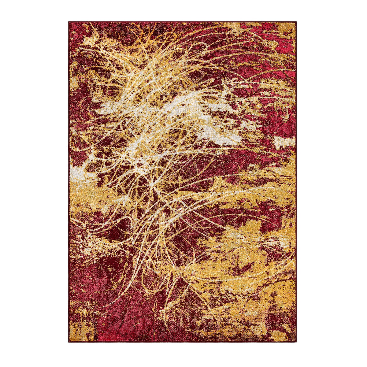 Venus Abstract Design Rug (V5) - Red