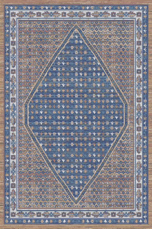 Sapphire Medallion washable rug