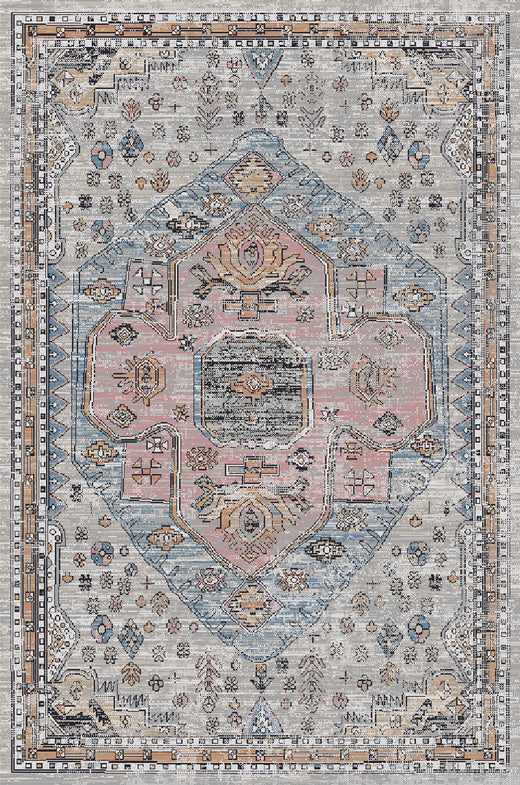 Faded Medallion washable rug