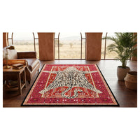 Washable Leopard Rug