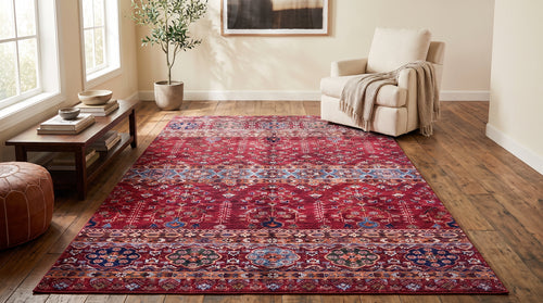 Magenta · Washable Overdyed Vintage Rug