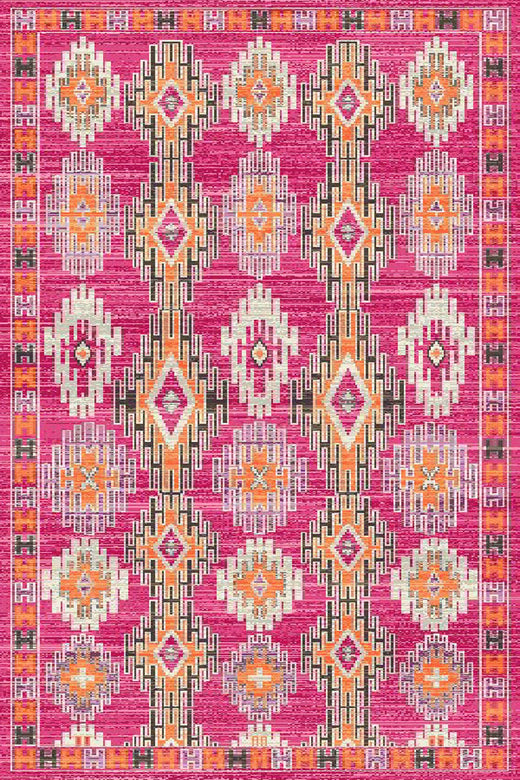 Aztec Blush washable rug
