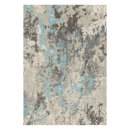 Grey · Washable Watercolour Abstract Rug