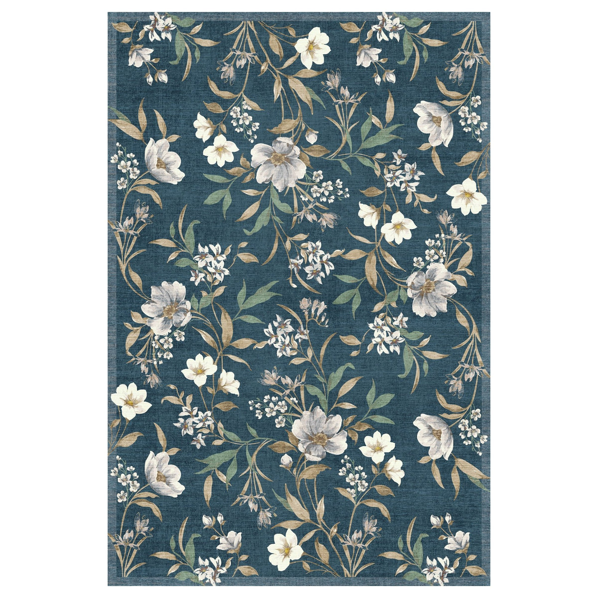 Blue · Washable Wildflower Rug